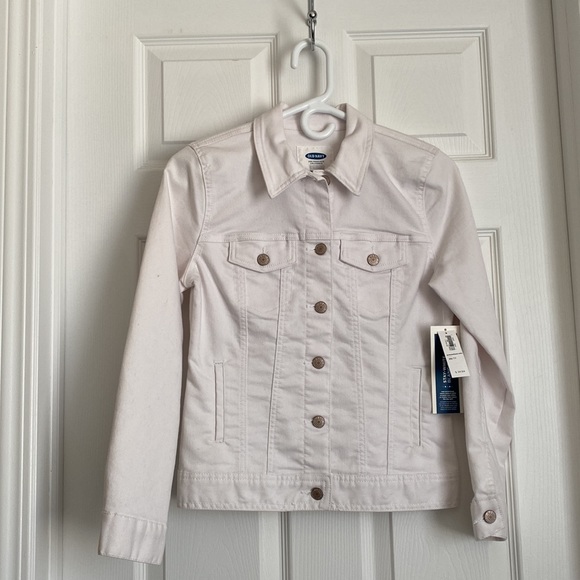 Old Navy White Classic Jean Jacket - Picture 1 of 4